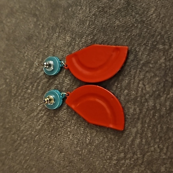 3/$30 Watermelon Slice Rave Kidcore Dangle Post Earrings - Picture 4 of 4